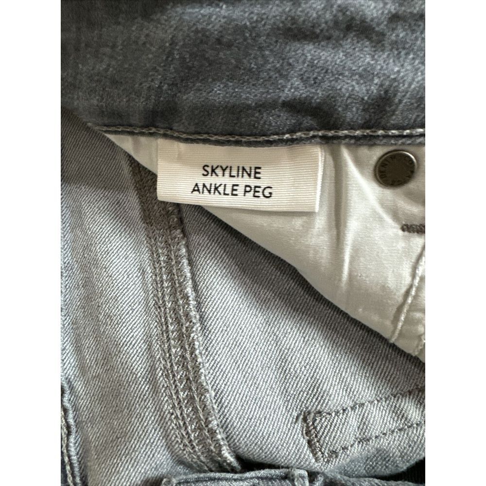Paige Jeans Women W30X29‎ Gray Denim Skyline Ankle Peg Stretch Mid-Rise Pants - Picture 10 of 14